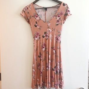‼️SOLD‼️Pink floral mini dress